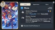 Mona TCG Character Card (Image via HoYoverse)
